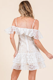 Lace Ruffle Mini Dress | ABND0819