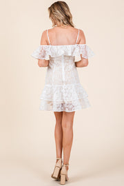 Lace Ruffle Mini Dress | ABND0819