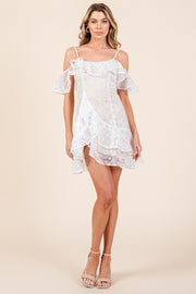 Lace Ruffle Mini Dress | ABND0819