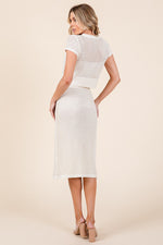 Load image into Gallery viewer, Open-Knit Sweater Cardigan Sweater Skirt Set | ABJT7500ABJB7501
