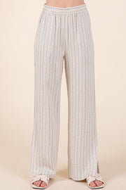 Striped High-Rise Wide-Leg Pants Set | ABJD7512ABJD7513set