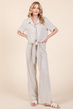 Load image into Gallery viewer, Striped High-Rise Wide-Leg Pants Set | ABJD7512ABJD7513set
