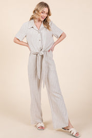 Striped High-Rise Wide-Leg Pants Set | ABJD7512ABJD7513set