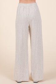 Striped High-Rise Wide-Leg Pants Set | ABJD7512ABJD7513set