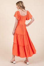 Load image into Gallery viewer, V-neck Short Sleeve Midi Dress | ABSD7502
