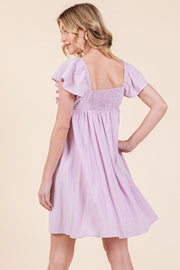 Ruffle Sleeve Mini Dress | ABND0810