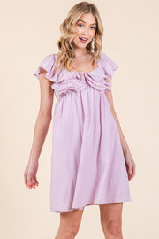 Ruffle Sleeve Mini Dress | ABND0810