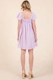 Ruffle Sleeve Mini Dress | ABND0810
