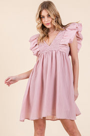 Rose Babydoll Mini Dress | ABND0808