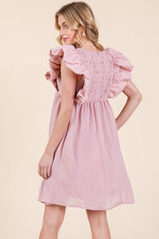 Rose Babydoll Mini Dress | ABND0808