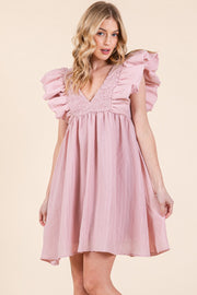 Rose Babydoll Mini Dress | ABND0808
