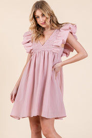 Rose Babydoll Mini Dress | ABND0808