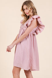 Rose Babydoll Mini Dress | ABND0808