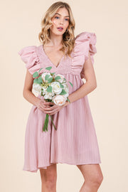 Rose Babydoll Mini Dress | ABND0808