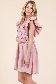 Rose Babydoll Mini Dress | ABND0808