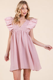 Rose Babydoll Mini Dress | ABND0808