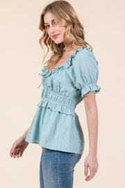 Puff Short Sleeve Top | ABET7501