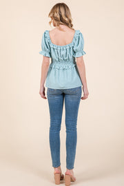 Puff Short Sleeve Top | ABET7501