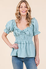 Load image into Gallery viewer, Puff Short Sleeve Top | ABET7501
