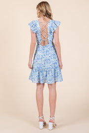 Flutter Sleeve Ruffle Mini Dress | ABND0813