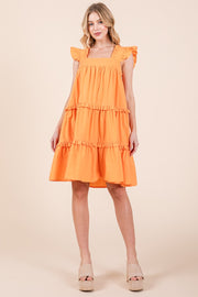 Ruffle Sleeve Mini Dress | ABSD7529