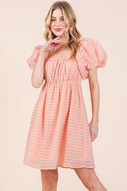 Puff Sleeve Mini Dress | ABED7503
