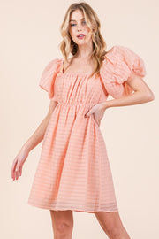 Puff Sleeve Mini Dress | ABED7503