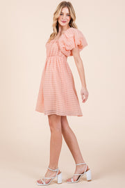 Puff Sleeve Mini Dress | ABED7503