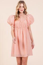 Puff Sleeve Mini Dress | ABED7503