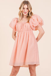 Puff Sleeve Mini Dress | ABED7503