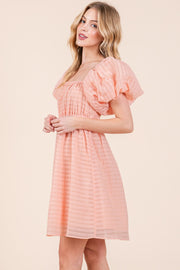 Puff Sleeve Mini Dress | ABED7503