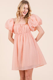 Puff Sleeve Mini Dress | ABED7503