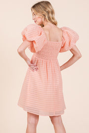 Puff Sleeve Mini Dress | ABED7503