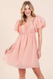 Puff Sleeve Mini Dress | ABED7503