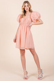 Puff Sleeve Mini Dress | ABED7503