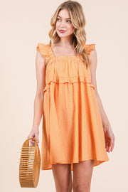 Striped Tiered Mini Dress | ABSD7532