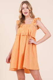 Striped Tiered Mini Dress | ABSD7532