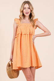 Striped Tiered Mini Dress | ABSD7532