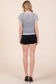 Metallic Open Knit Top | ABJS7510