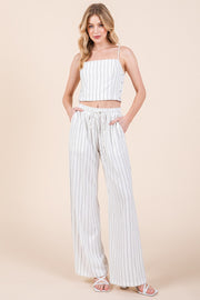 White Stripe Crop Top | ABJT7518