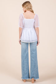 Square Neck Mesh Top | ABET7502