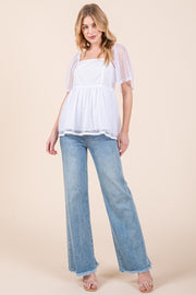 Square Neck Mesh Top | ABET7502