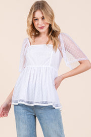 Square Neck Mesh Top | ABET7502