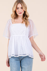 Square Neck Mesh Top | ABET7502