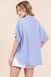 Button Down Mineral Washed Shirt | ABST7513