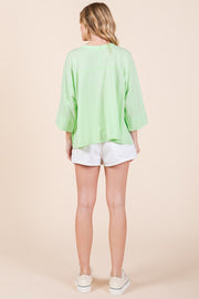 Vintage Washed V-Neck Top | ABST7509