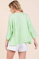 Load image into Gallery viewer, Vintage Washed V-Neck Top | ABST7509
