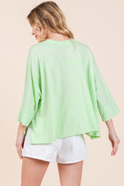 Vintage Washed V-Neck Top | ABST7509