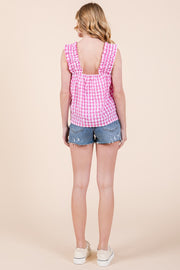 Gingham Strappy Top | ABST7525