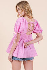 Load image into Gallery viewer, Puff Sleeve Sweetheart Top | ABET7505
